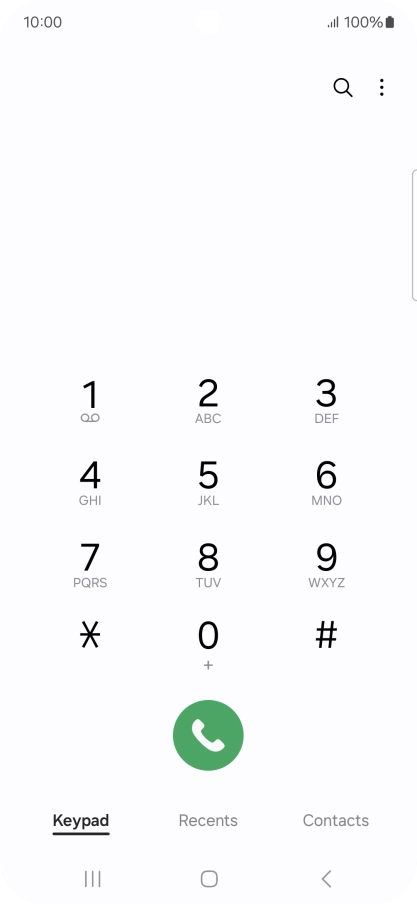 Press the menu icon.