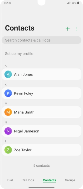 Press the menu icon.