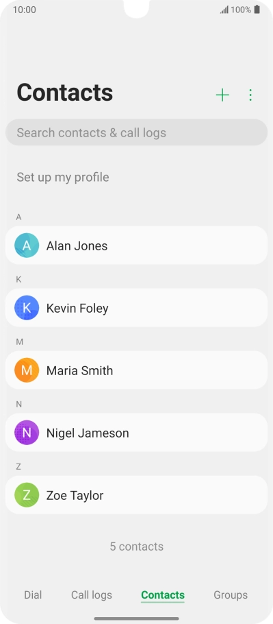 Press the menu icon.