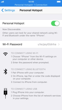 Press Wi-Fi Password and key in the required password.