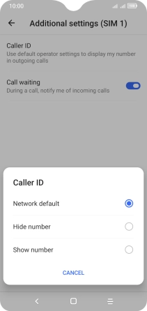 Press Show number to turn on caller identification.