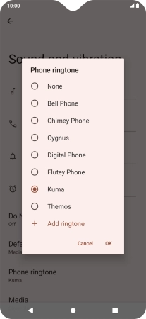 Press the required ring tones to hear them.