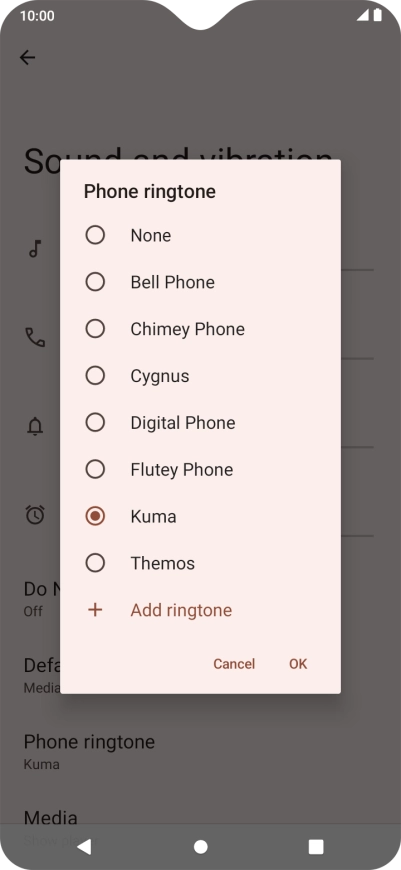 Press the required ring tones to hear them.
