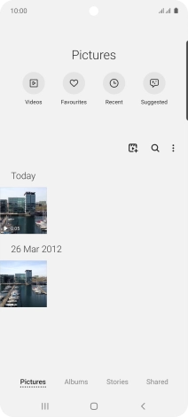 Press Albums and go to the required folder.