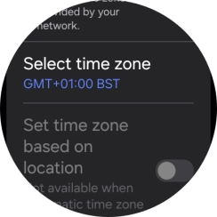 Press Select time zone.