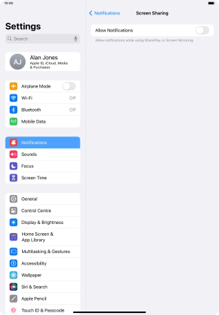 Press the indicator next to 