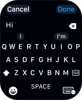 Press the input icon.