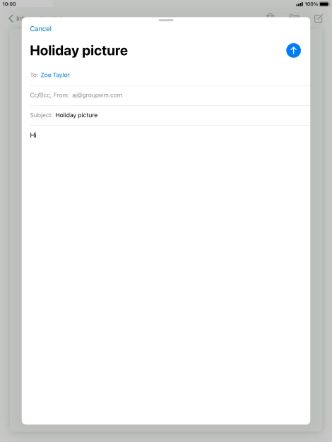 Press and hold the text input field until a pop-up menu is displayed.