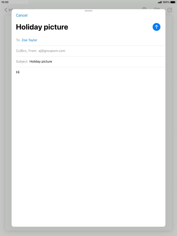 Press and hold the text input field until a pop-up menu is displayed.