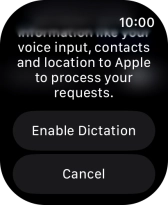 Press Enable Dictation.