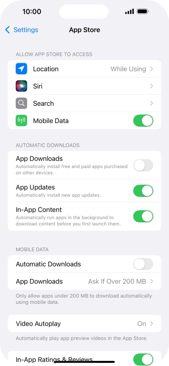 Press the indicator next to 
