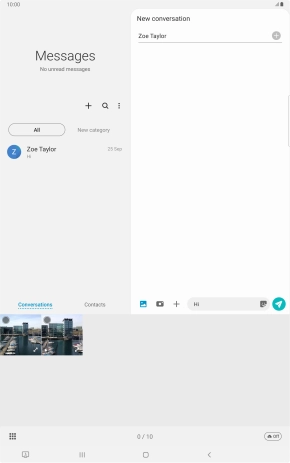 Press the gallery icon and go to the required folder.