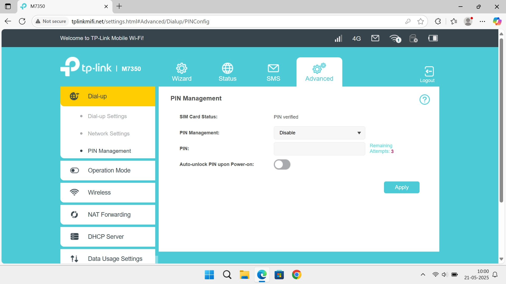 Click the drop down list next to 