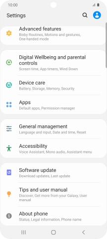 Press Software update.