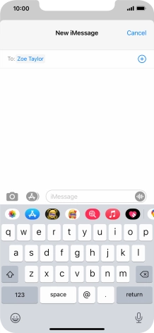 You can also send pictures, video clips, audio files and different effects in your iMessage. Follow the instructions on the screen to send your iMessage with the required content.