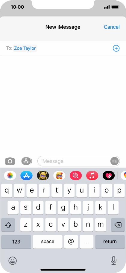 You can also send pictures, video clips, audio files and different effects in your iMessage. Follow the instructions on the screen to send your iMessage with the required content.