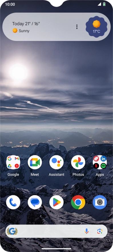 When the battery charging icon is displayed, the battery is charging.