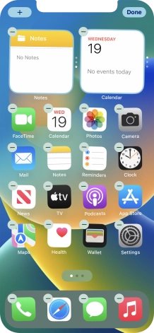 Press the home screen icon.