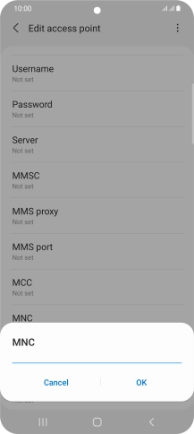 Key in 03 and press OK.