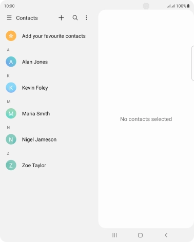 Slide your finger right starting from the left side of the screen.