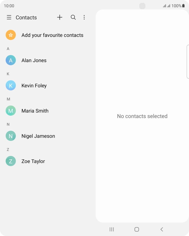 Slide your finger right starting from the left side of the screen.