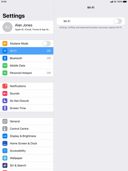 Press the indicator next to 