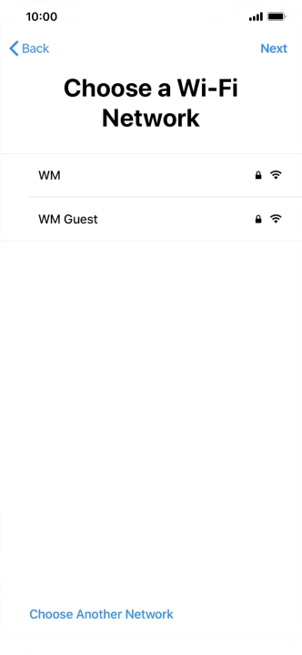 Press the required Wi-Fi network.