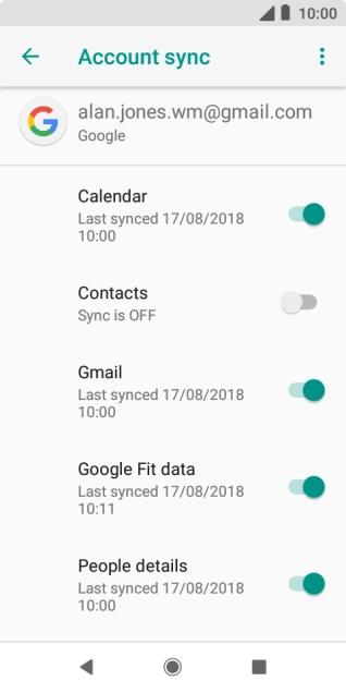 Press the indicator next to 