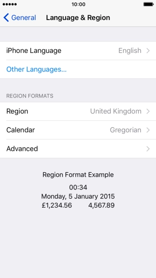 Press iPhone Language.