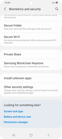 Press Other security settings.