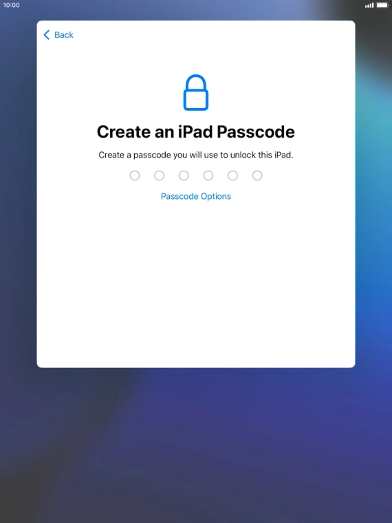 Press Passcode Options.