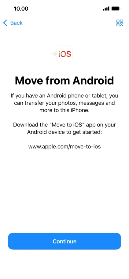 To transfer content to your phone, you need to install the app 