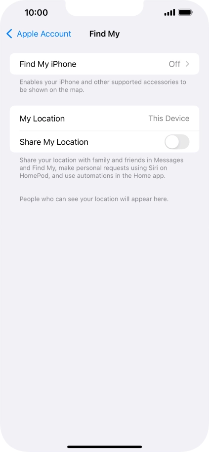 Press Find My iPhone.