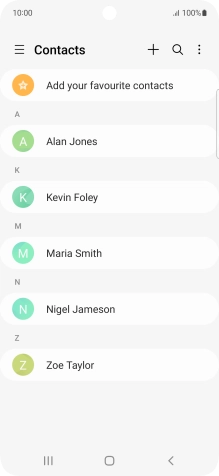 Press the required contact.