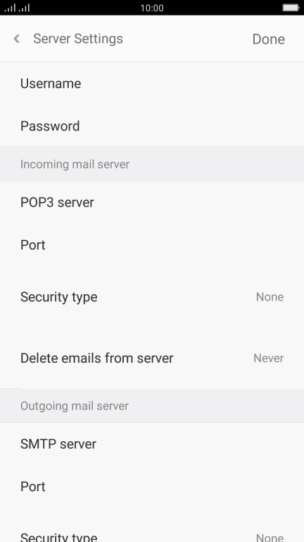 Press the field next to 