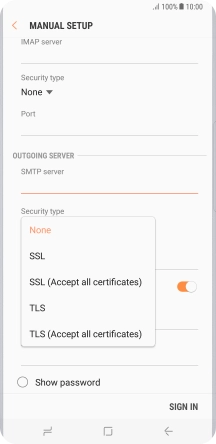 Press None to turn off the function.