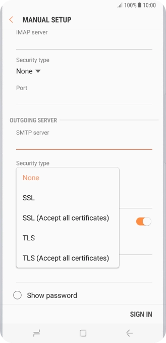 Press None to turn off the function.