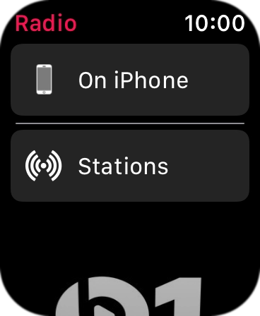 Press Stations and go to the required radio station.