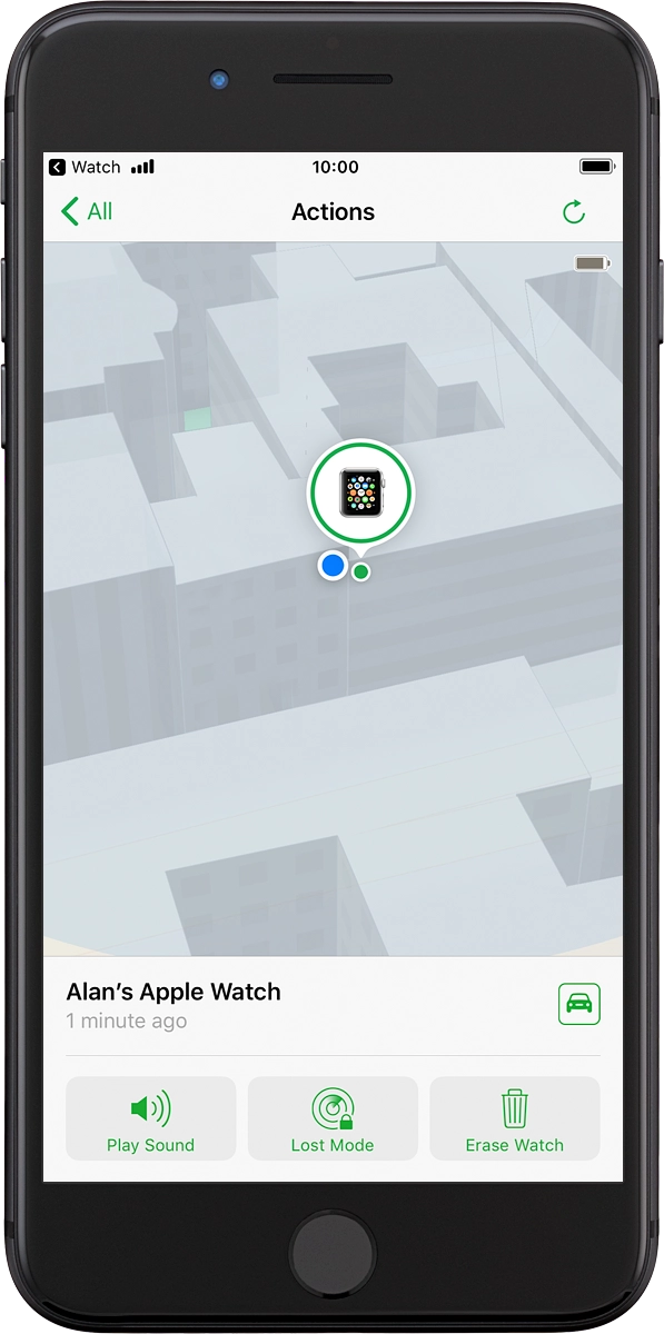 On your phone: Press Play Sound.