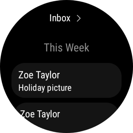 Press the required email message to read it.