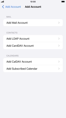 Press Add Mail Account.