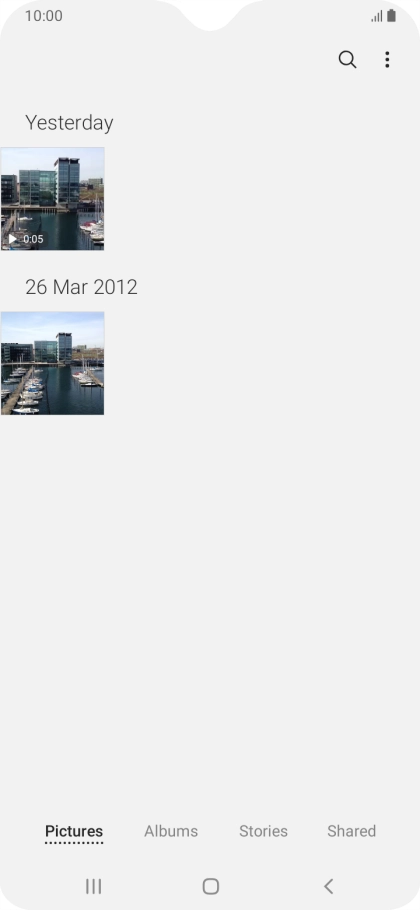 Press Albums and go to the required folder.