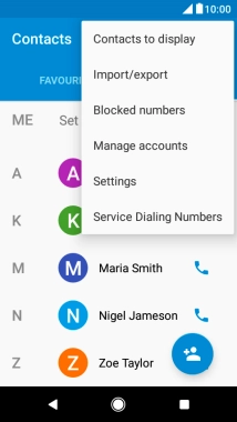 Press Import/export.