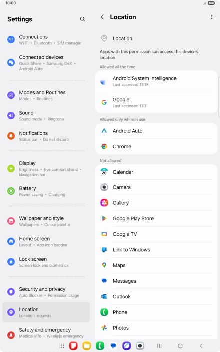 Press the required app.