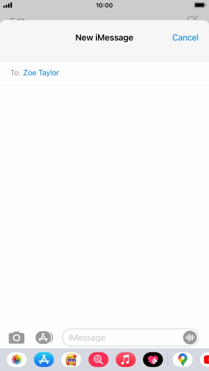 You can also send pictures, video clips, audio files and different effects in your iMessage. Follow the instructions on the screen to send your iMessage with the required content.