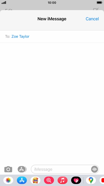 You can also send pictures, video clips, audio files and different effects in your iMessage. Follow the instructions on the screen to send your iMessage with the required content.