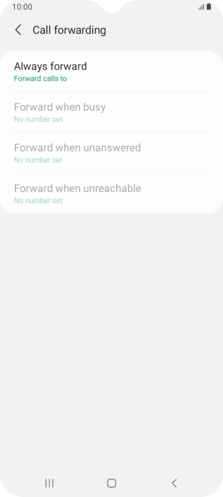 Press the required divert type.