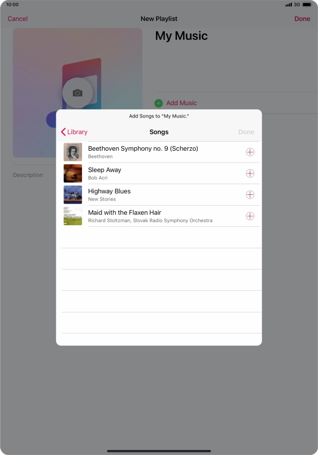 Go to the required category and press the required audio file.