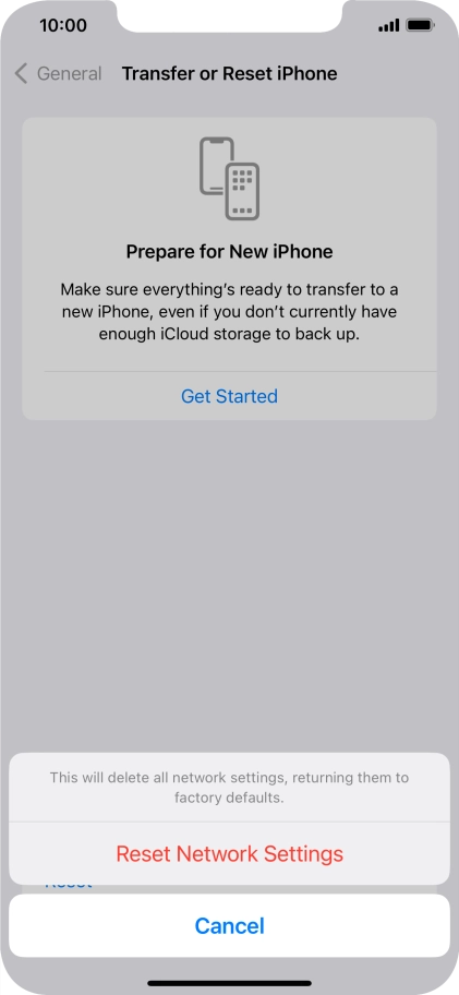 Press Reset Network Settings.