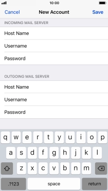 Press Save. Your email account has now been set up. To select more settings for incoming and outgoing server, proceed with the following steps.